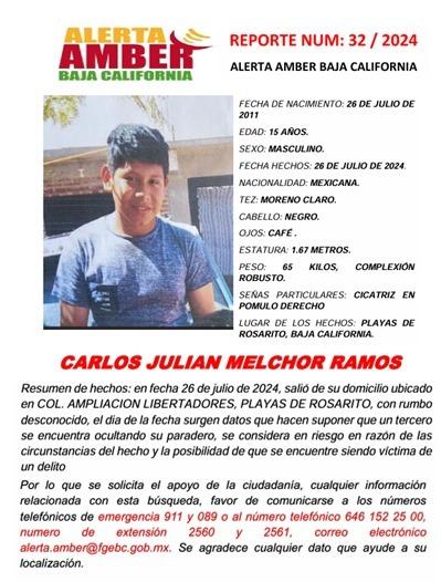 ALERTA AMBER BAJA CALIFORNIA