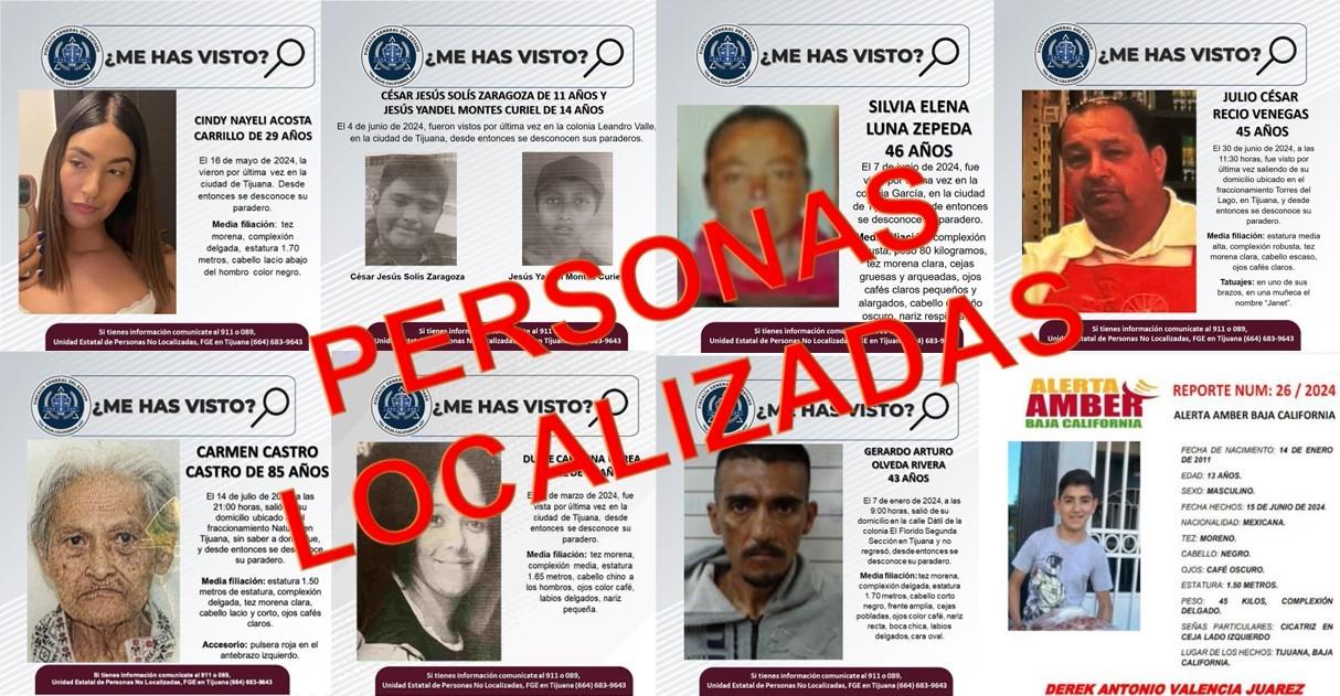 FGE localiza a nueve personas reportadas como desaparecidas