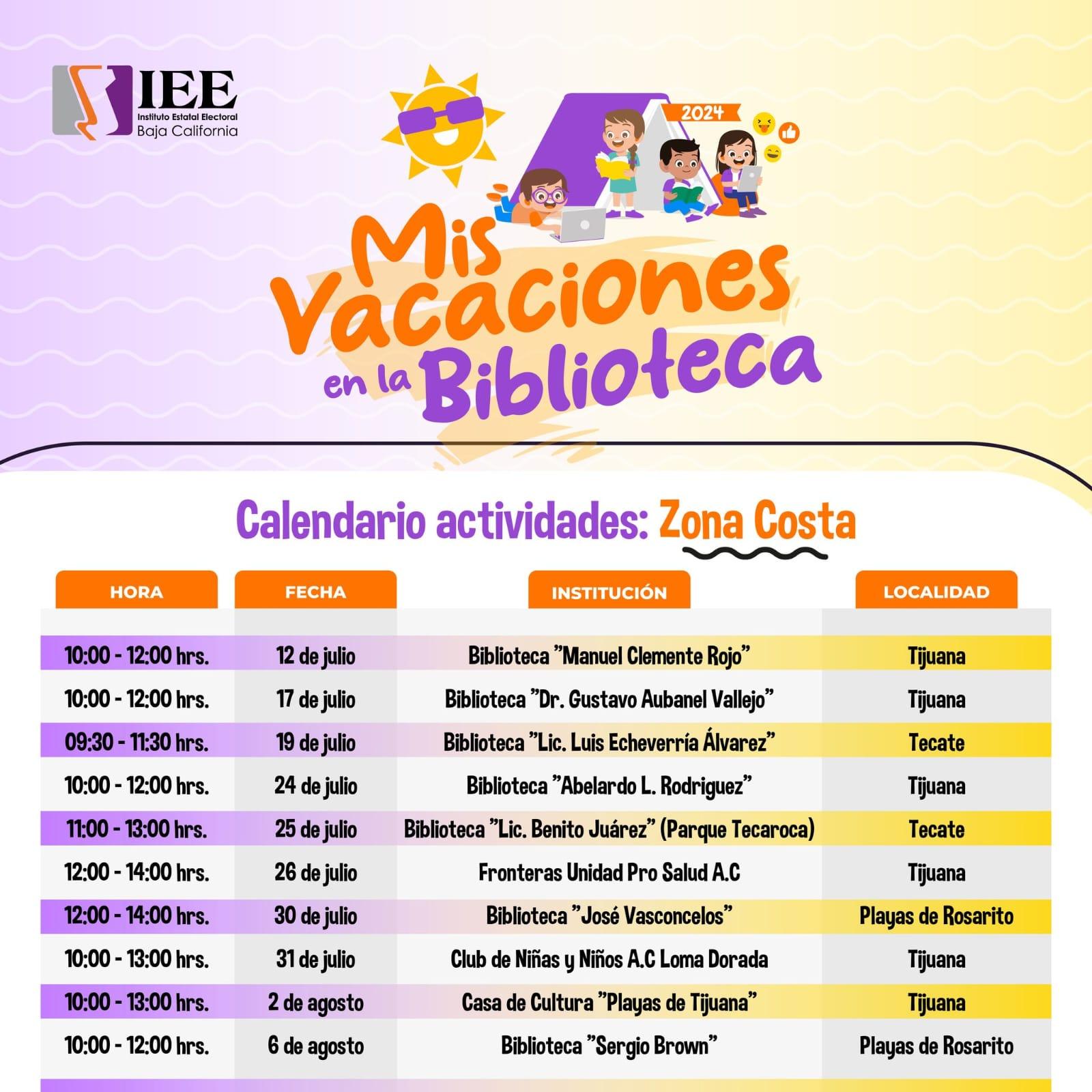 INVITA IEEBC A PASAR LAS VACACIONES EN LA BIBLIOTECA