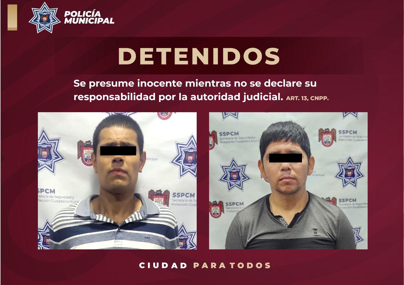 POLICÍA MUNICIPAL CAPTURA A LOS PRESUNTOS RESPONSABLES DE ROBO CON VIOLENCIA