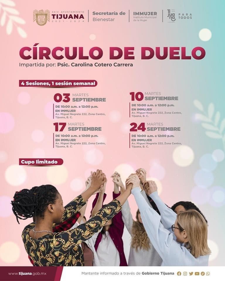 IMMUJER ofrecerá nuevas sesiones de “Círculo de duelo”