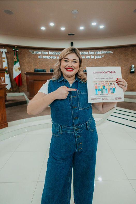 Diputada Michelle Tejeda invita a participar en el octavo parlamento de las juventudes