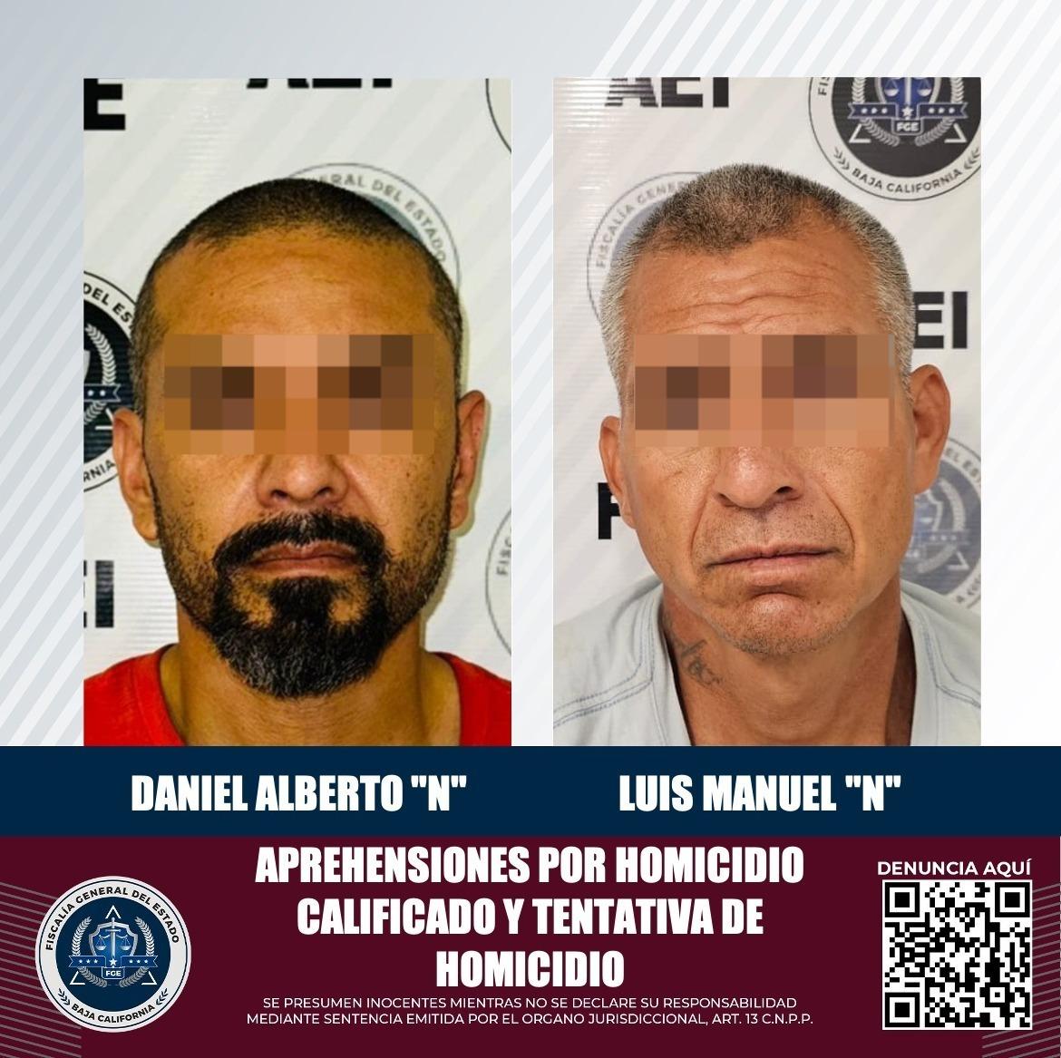 La Agencia Estatal de investigación captura a dos individuos con órdenes de aprehensión homicidio calificado y tentativa de homicidio