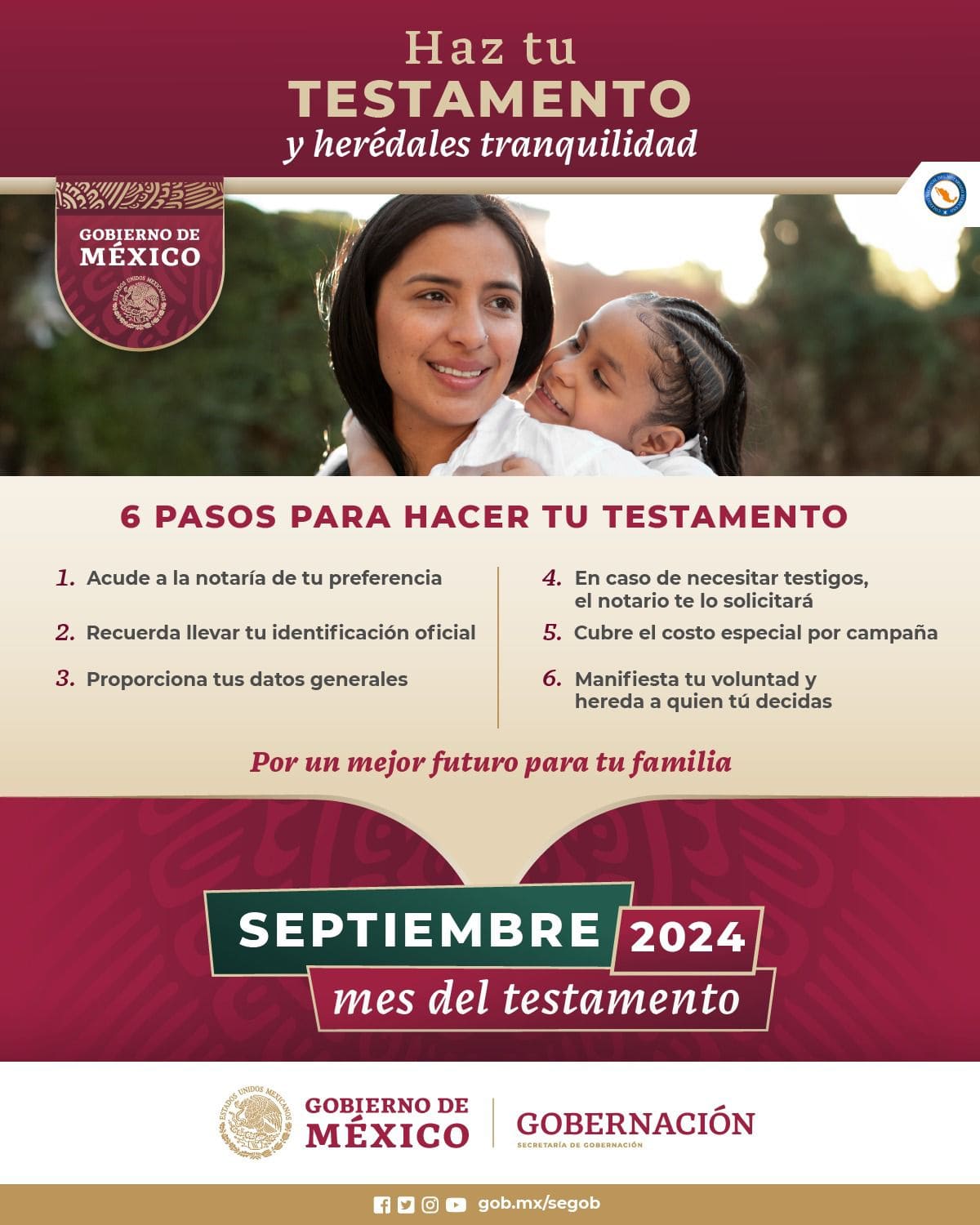 HEREDA TRANQUILIDAD A TU FAMILIA DURANTE EL MES DEL TESTAMENTO