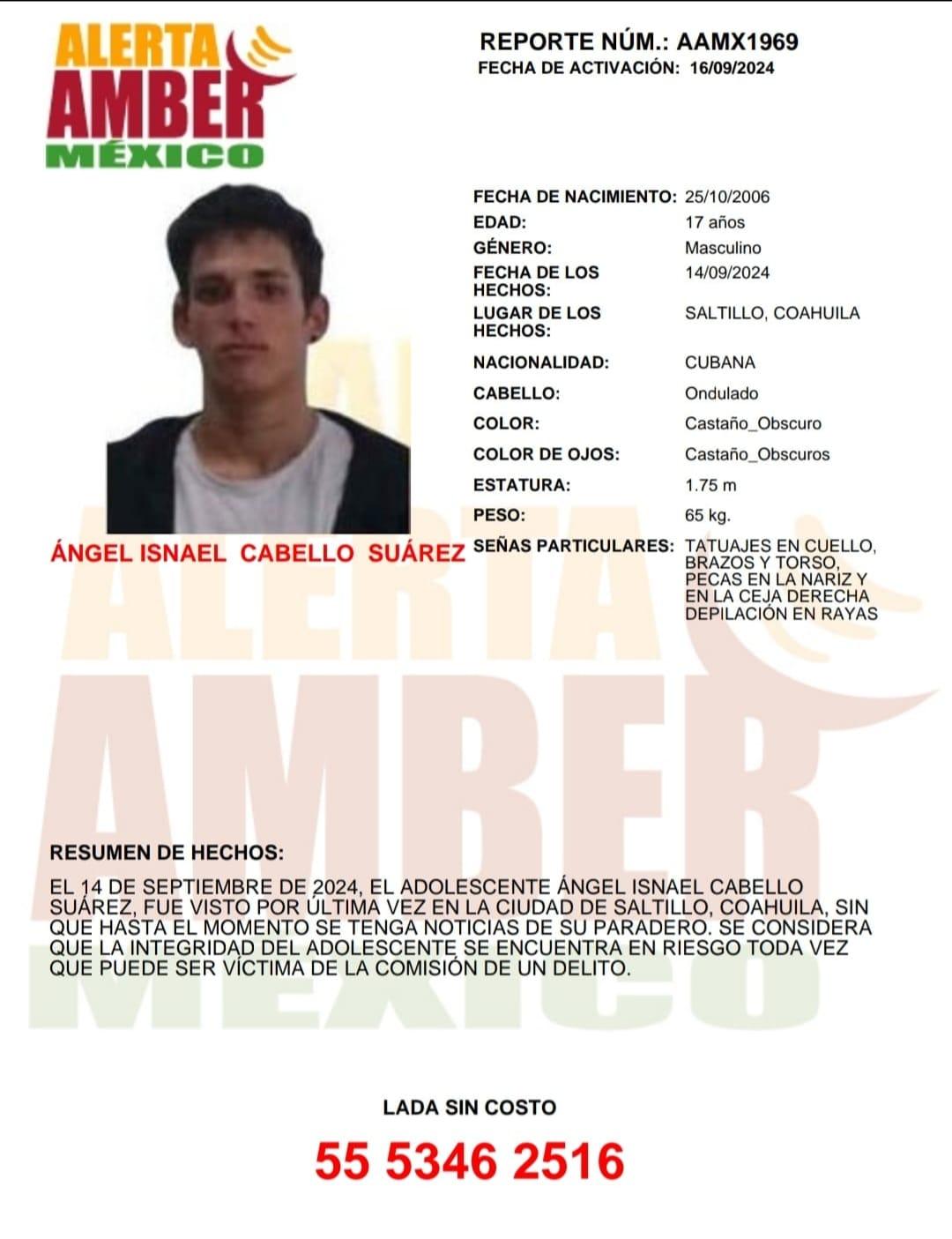 COLABORACIÓN- ALERTA AMBER