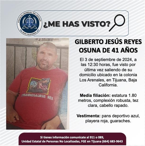 Servicio social: Gilberto Jesús Reyes Osuna de 41 años de edad