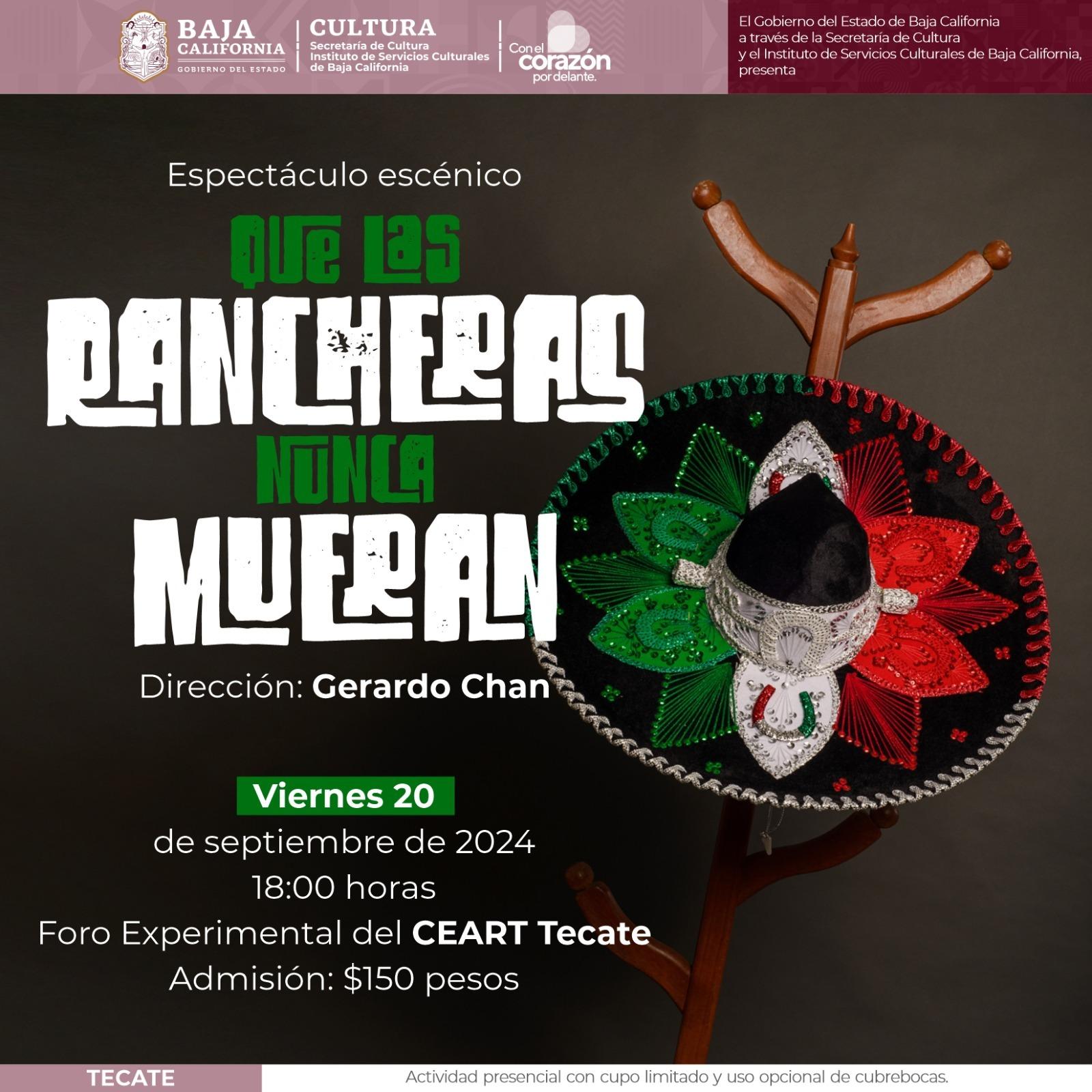 Invita CEART Tecate a celebrar el mes patrio con música ranchera