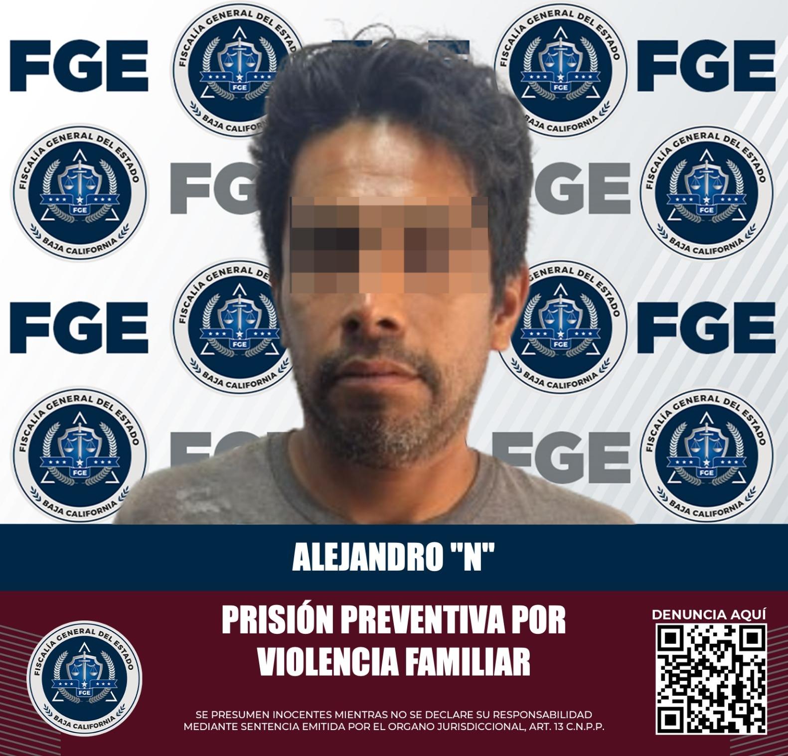 Queda en prisión preventiva un hombre por violencia familiar en Tijuana