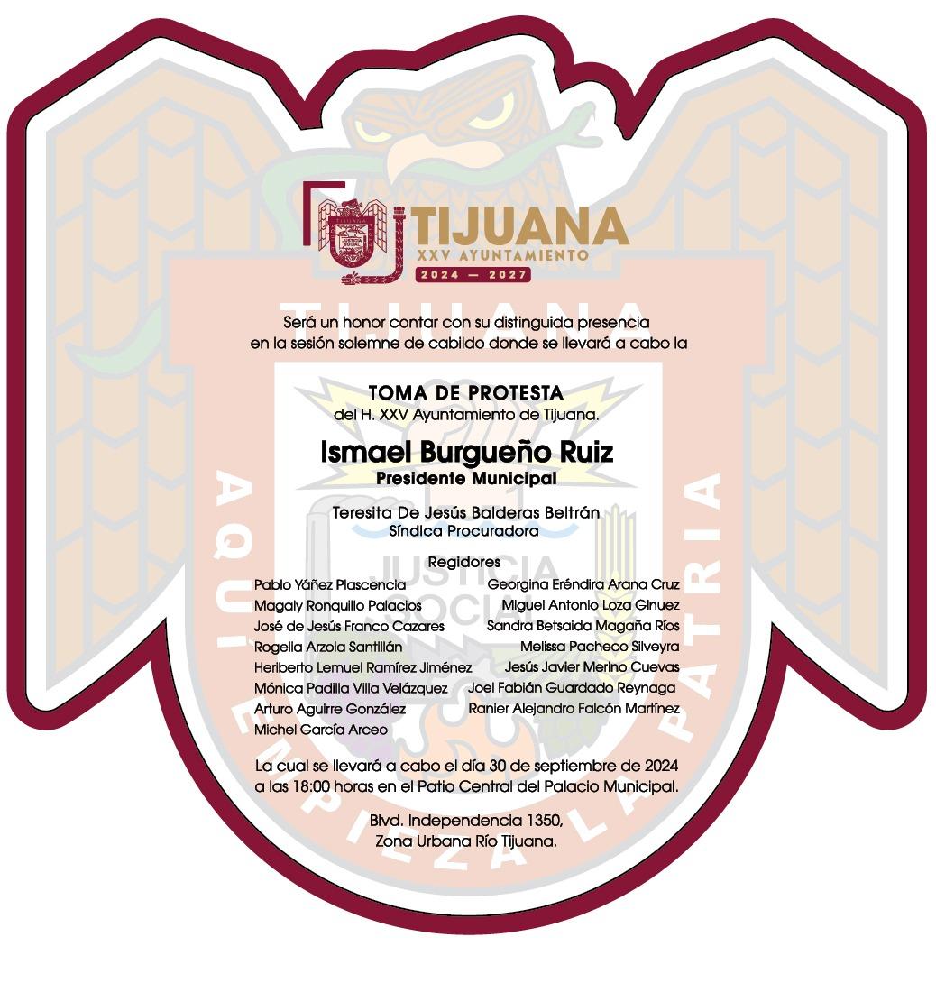 Alistan toma de protesta de Ismael Burgueño Ruiz como Presidente Municipal de Tijuana