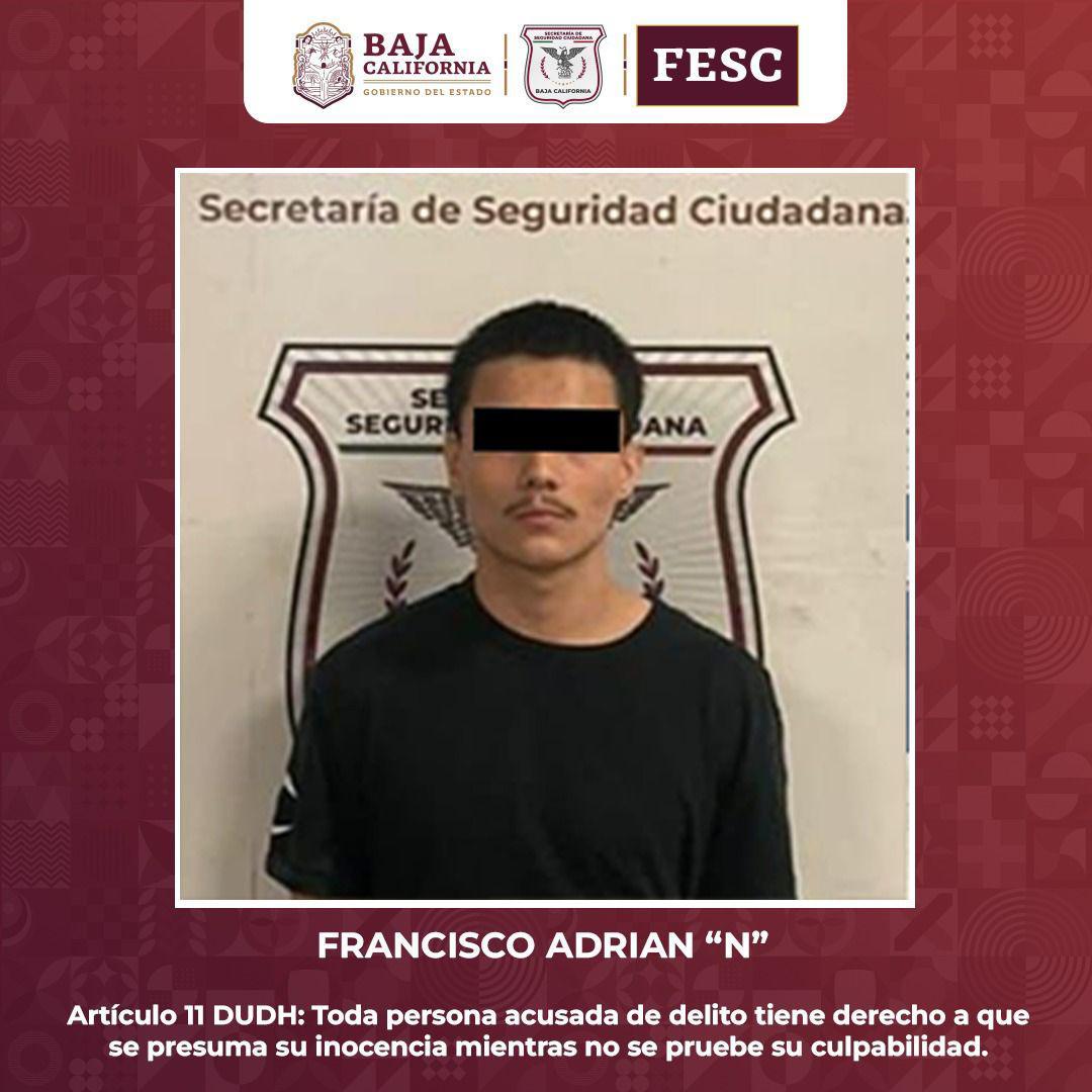 Homicida norteamericano es detenido en Tijuana por agentes de la FESC