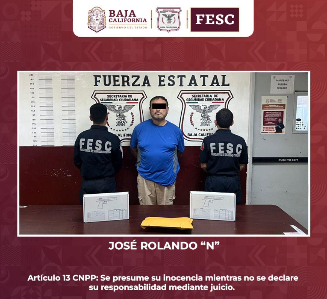 Gracias a denuncia anónima captura FESC a hombre armado en Mexicali