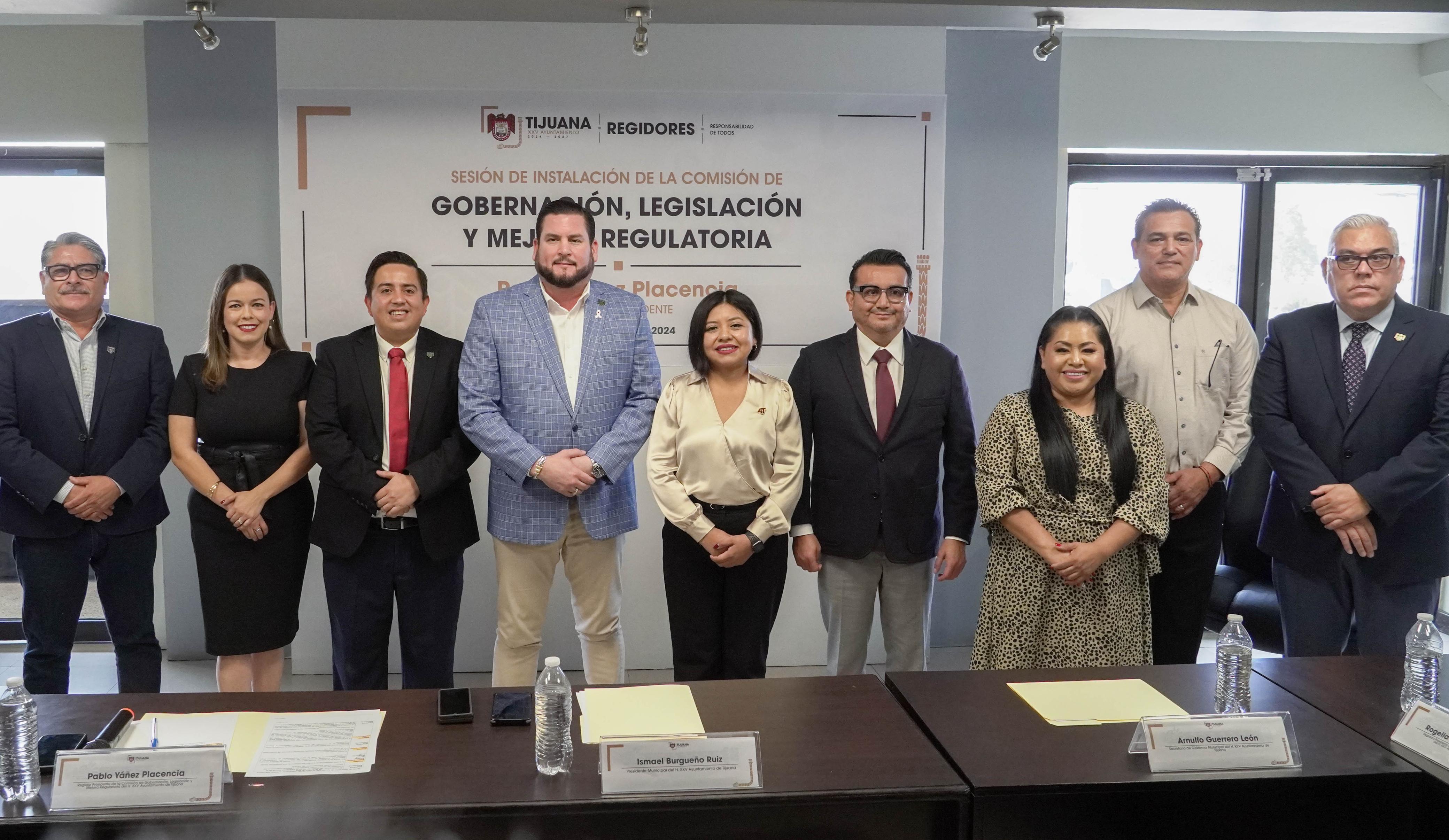 INSTALAN LA COMISIÓN DE GOBERNACIÓN, LEGISLACIÓN Y MEJORA REGULATORIA DEL XXV AYUNTAMIENTO DE TIJUANA