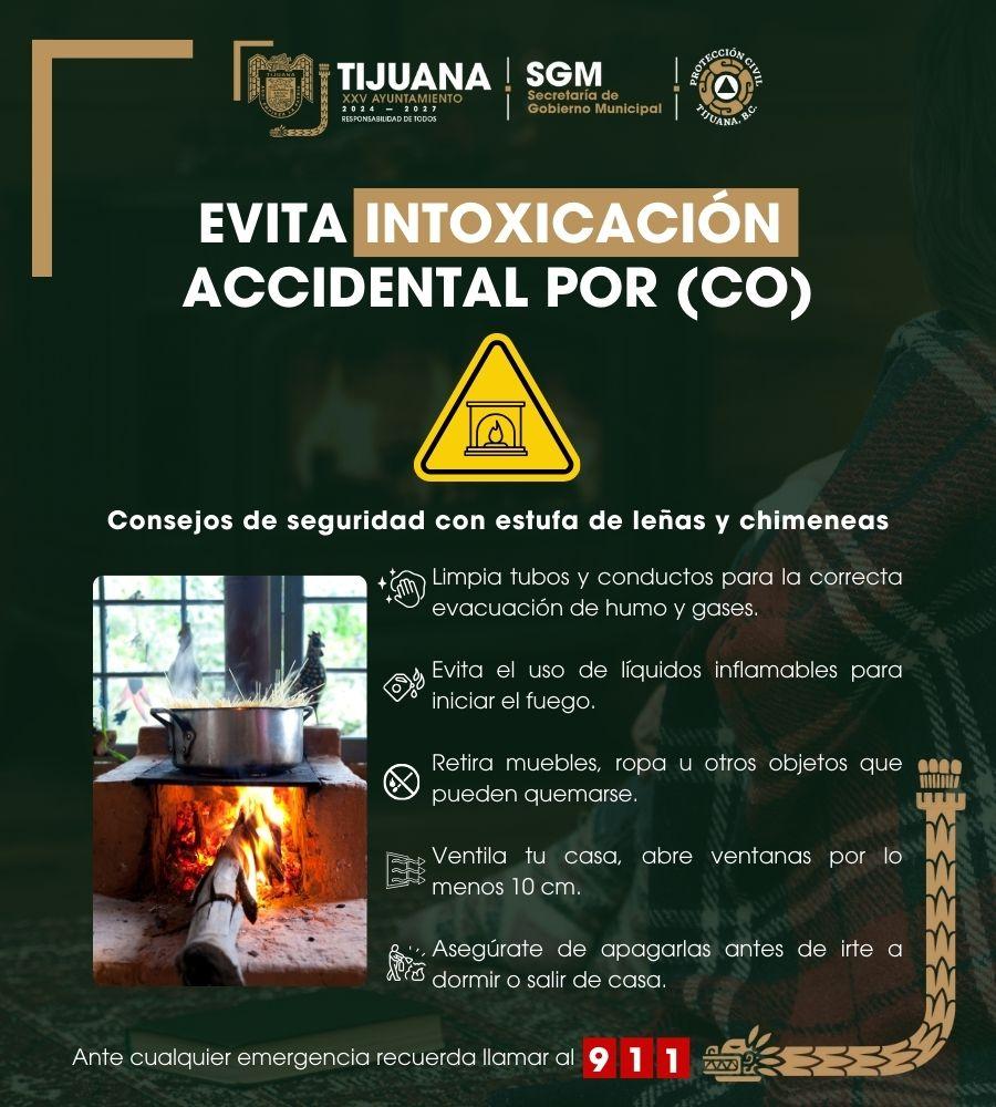 Emite Protección Civil Tijuana recomendaciones para prevenir intoxicación por monóxido de carbono