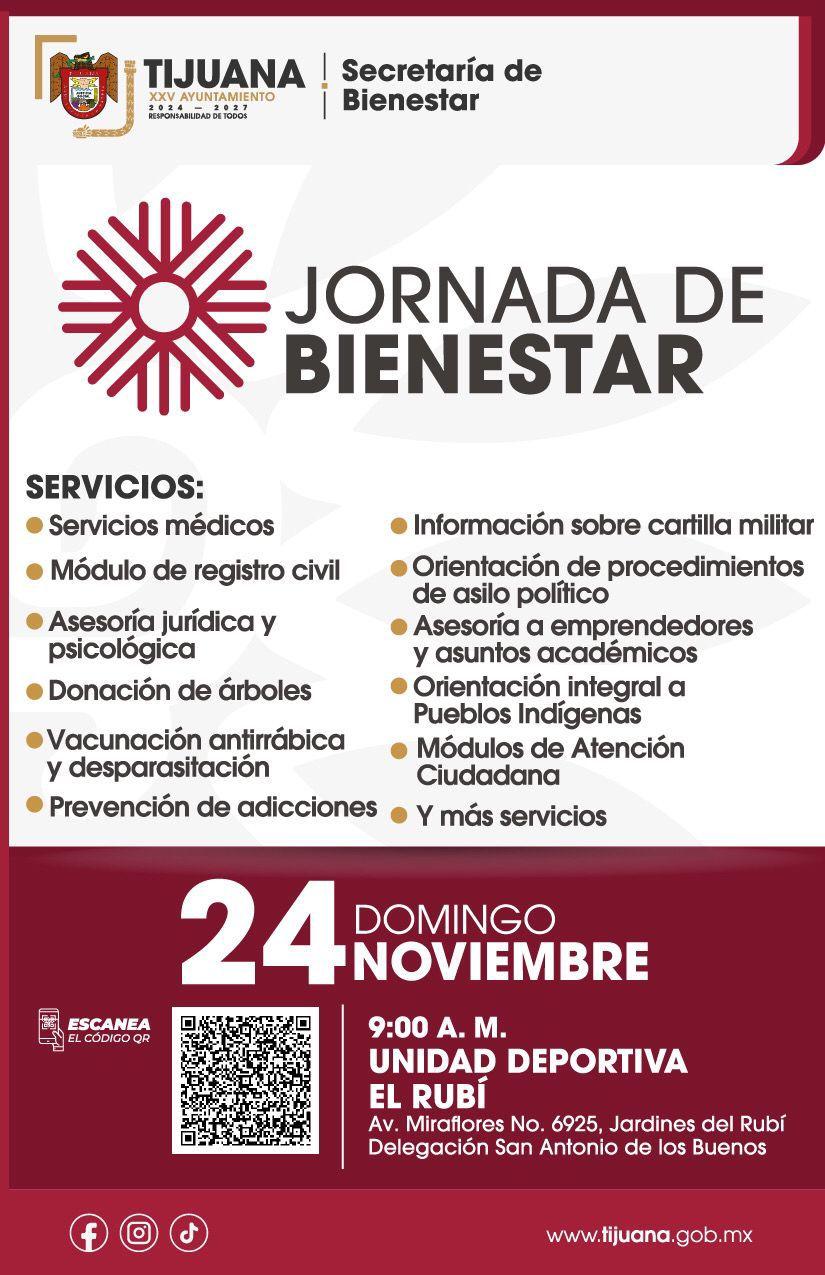 Será este domingo 24 jornada de bienestar en la unidad deportiva El Rubí