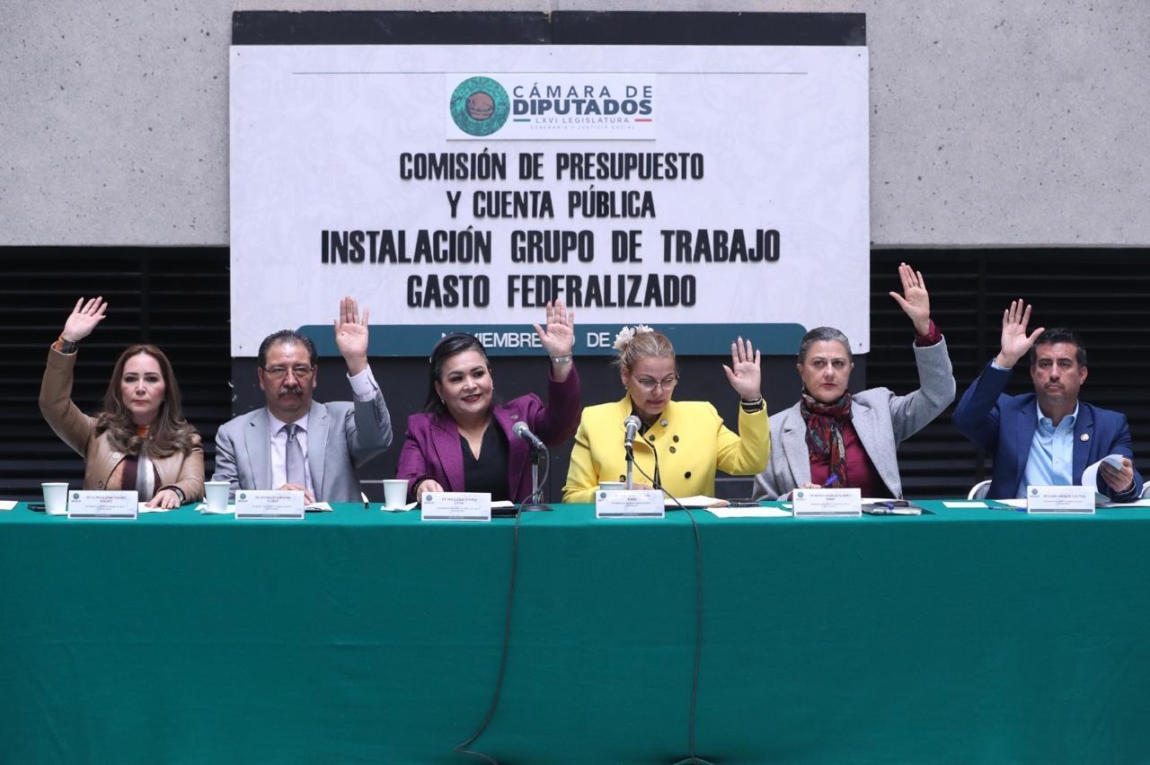 Instalan en la Cámara de Diputados Grupo de Trabajo de Gasto Federalizado de la Comisión de Presupuesto