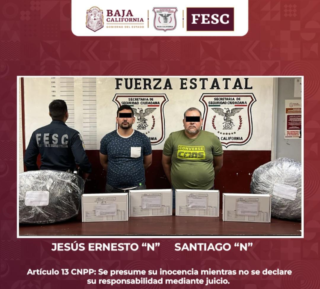 FESC y SEDENA aseguran a hombres en posesión de armas y más de 15 kg de marihuana