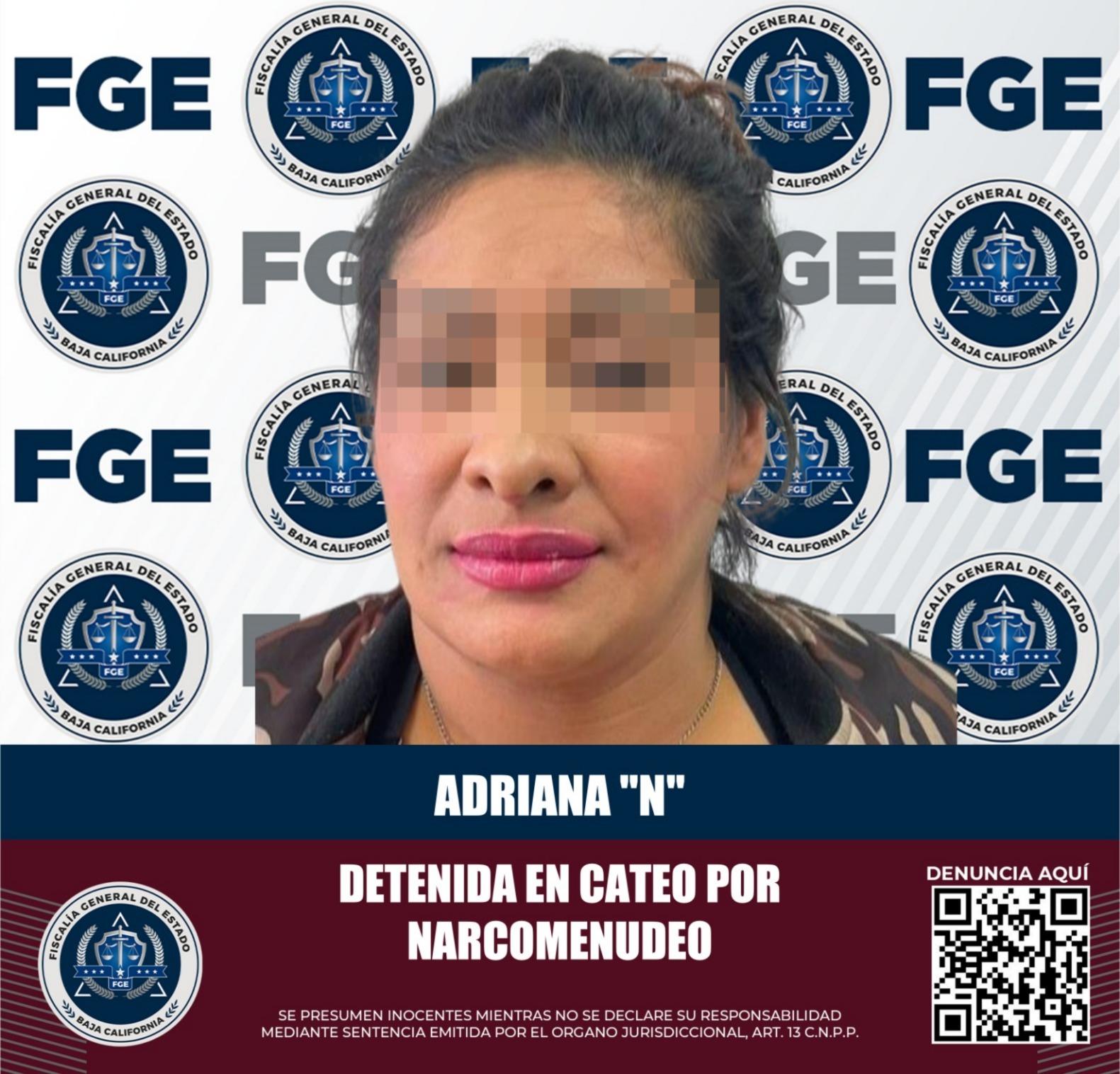 La FGE detiene a una mujer en un cateo por narcomenudeo