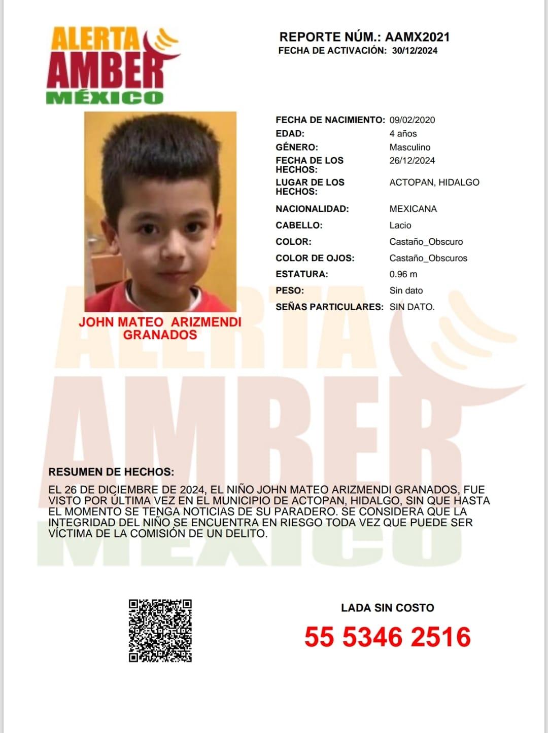 COLABORACIÓN- ALERTA AMBER