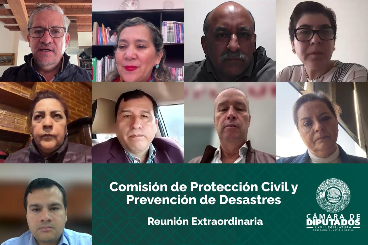 Comisión de Protección Civil y Prevención de Desastres avaló cinco dictámenes que desechan exhortos