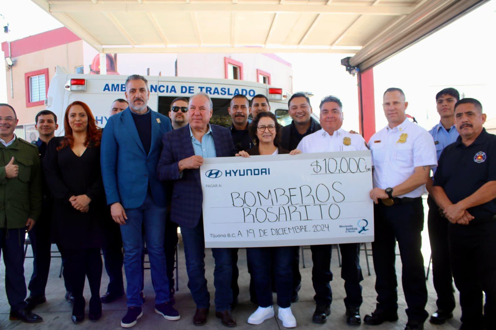 Presidenta Rocio Adame recibe importante donativo de Hyundai México para el cuerpo de bomberos