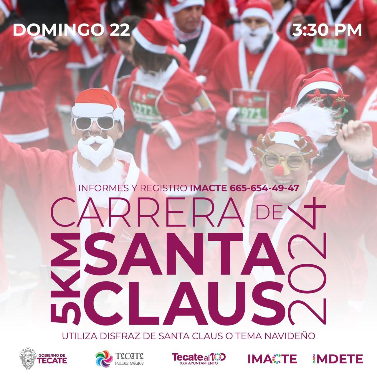 IMACTE INVITA A TODA LA COMUNIDAD A PARTICIPAR EN LA “CARRERA DE SANTA CLAUS 5K” 2024