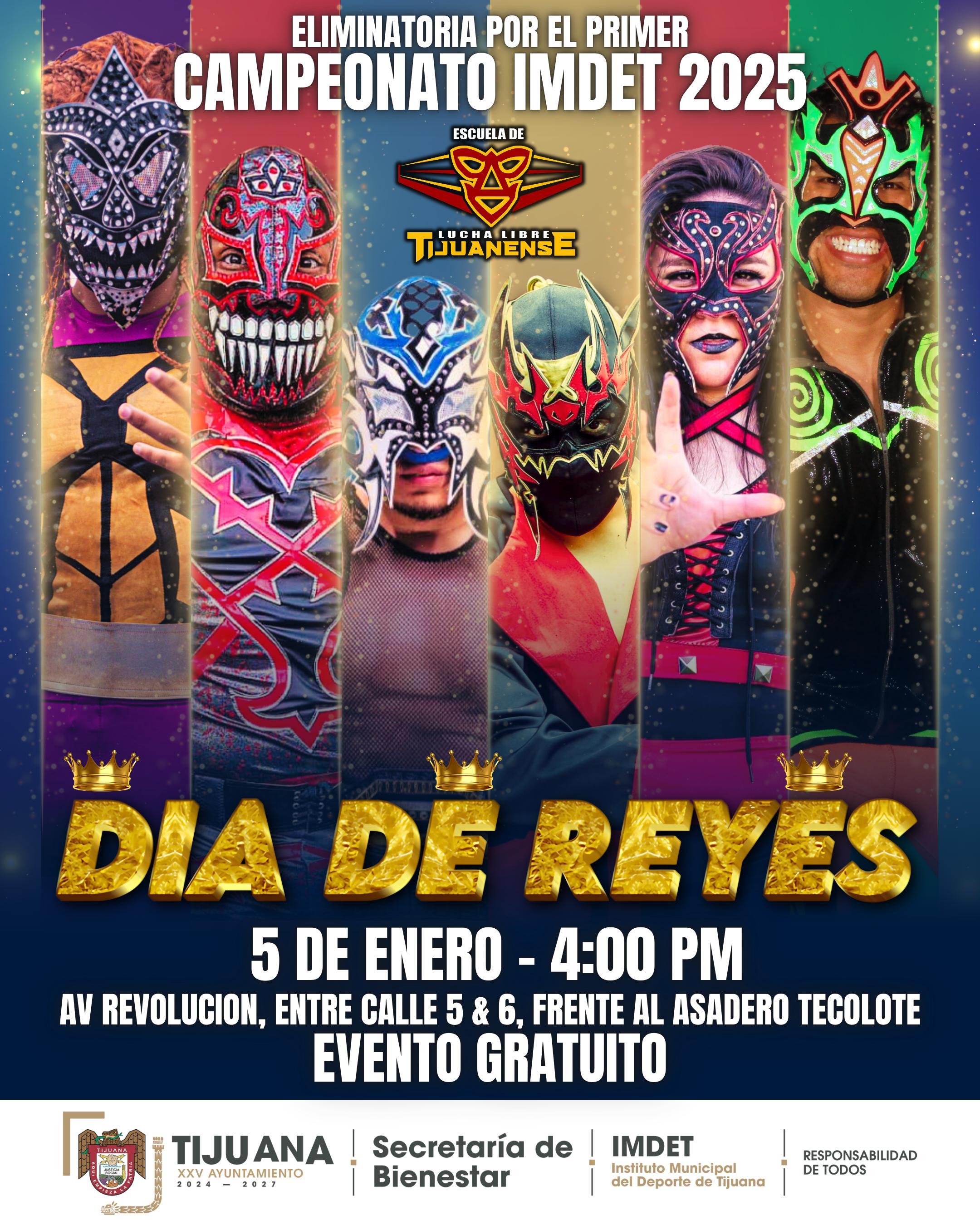 Invita XXV Ayuntamiento de Tijuana a función de lucha libre en la avenida revolución