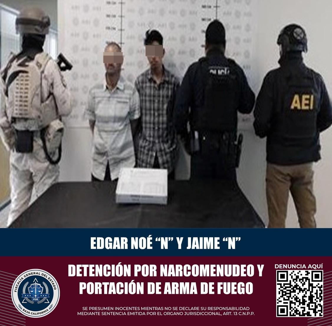 Detención en flagrancia por narcomenudeo y portación de arma de fuego