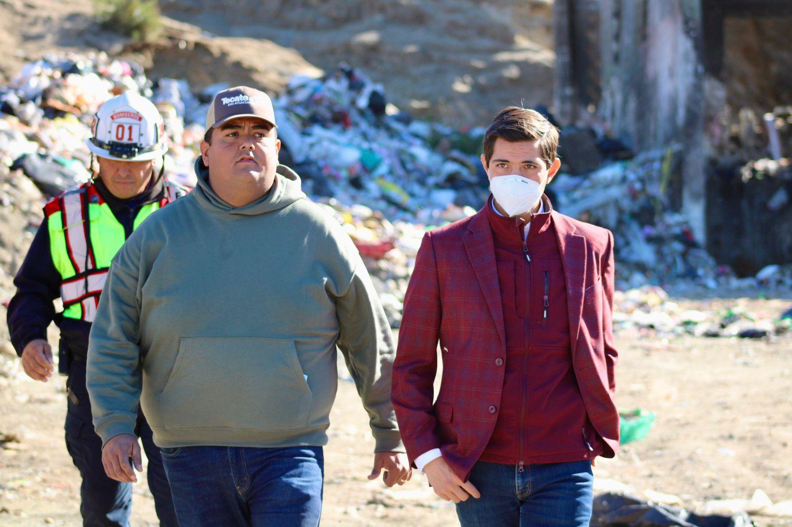 Informa Gobierno de Tecate sobre colapso parcial de barda lateral de centro de transferencias