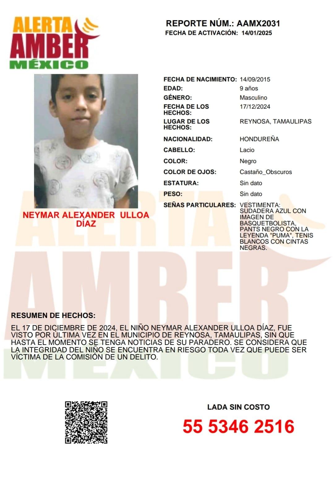 COLABORACIÓN- ALERTA AMBER