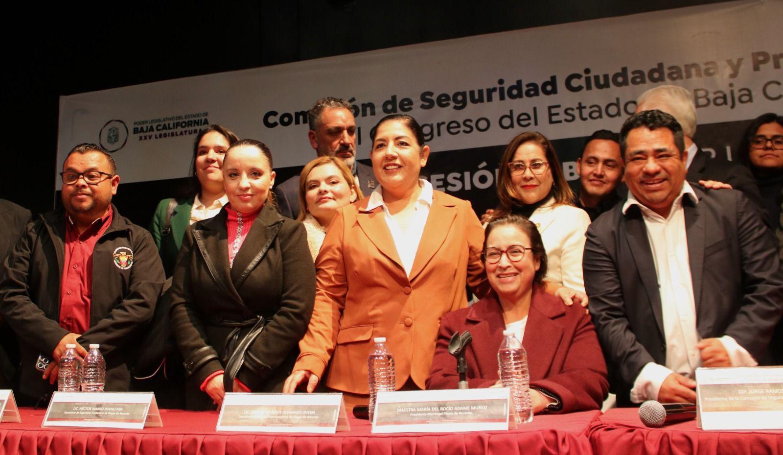 Presidenta Rocio Adame participa en sesión sobre transformación de la seguridad en Baja California