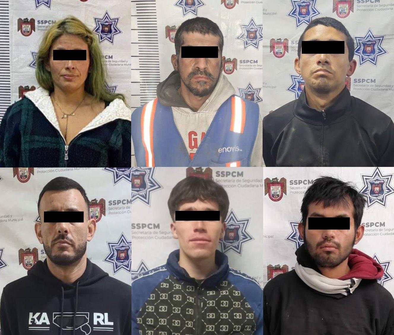 Seis fugitivos de la ley fueron capturados por agentes municipales