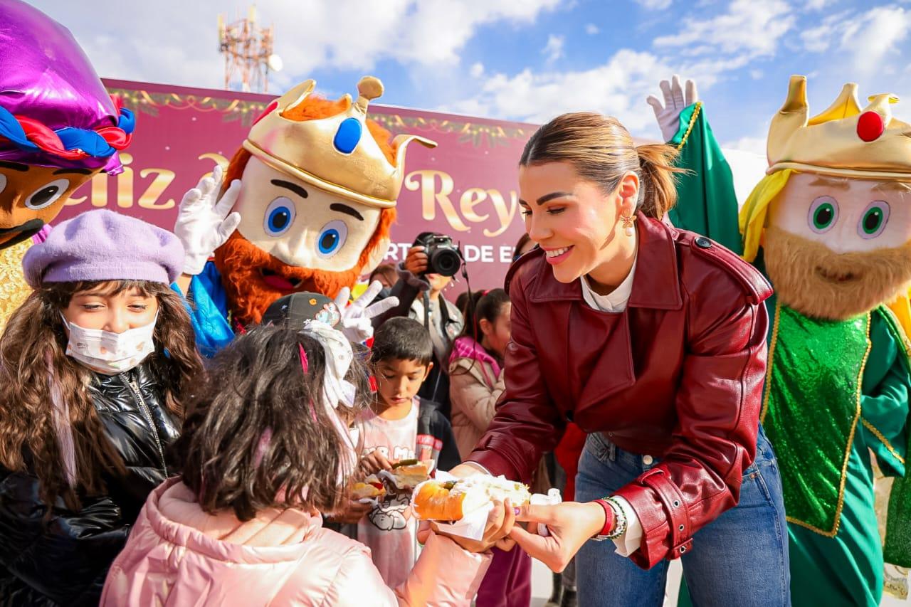 FOMENTA GOBERNADORA MARINA DEL PILAR UNIDAD DE FAMILIAS Y COMUNIDADES AL COMPARTIR LA TRADICIONAL ROSCA DE REYES