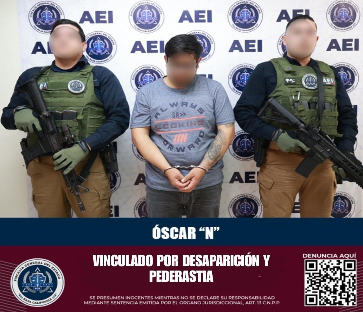 Óscar “N” en prisión por desaparición agravada de una menor y pederastia