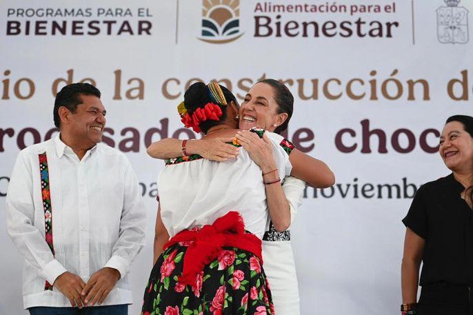 PRESIDENTA CLAUDIA SHEINBAUM ANUNCIA PRIMERA PLANTA PROCESADORA DE CHOCOLATE BIENESTAR EN VILLAHERMOSA, TABASCO