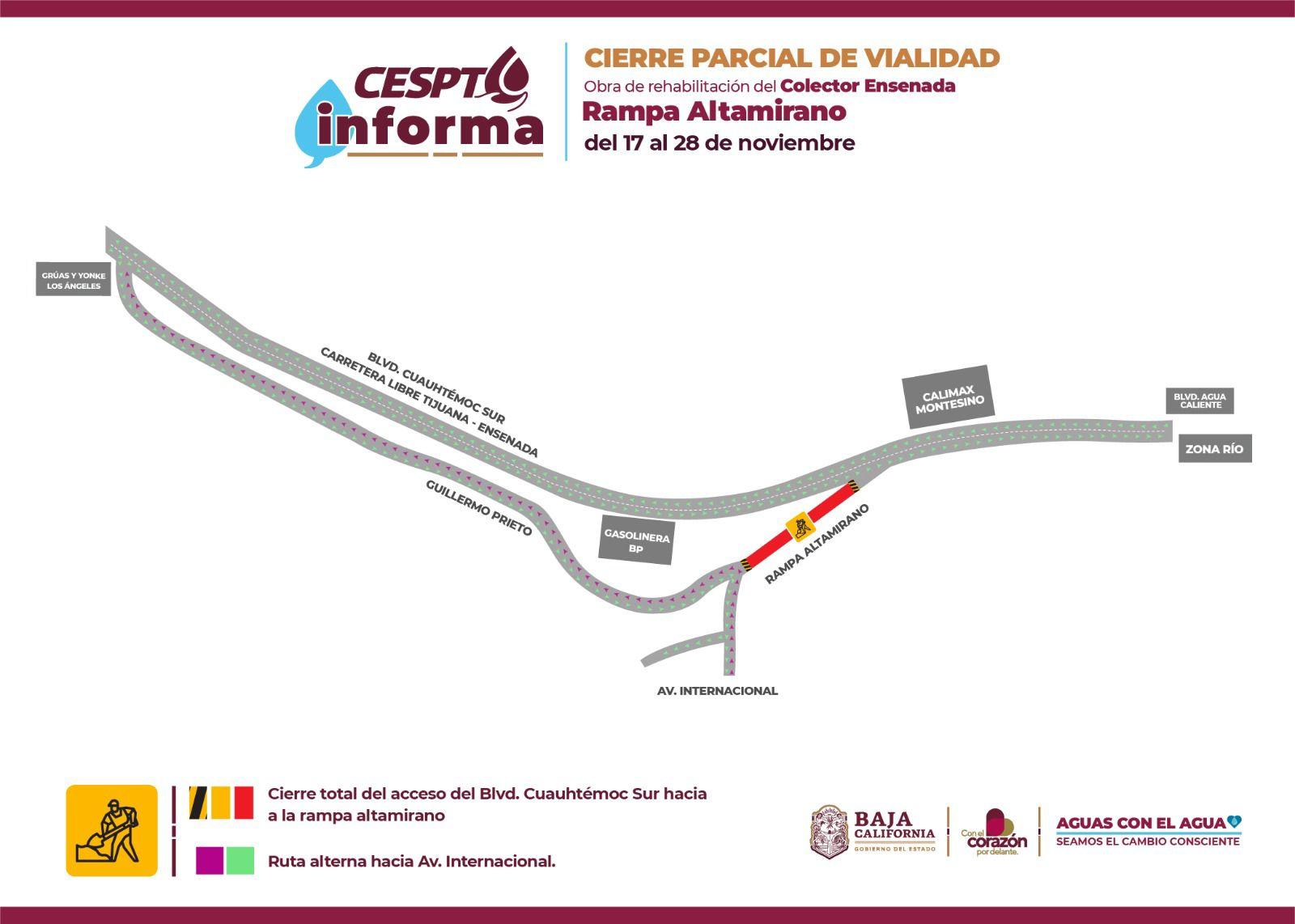 Inician obras de rehabilitación del colector Ensenada