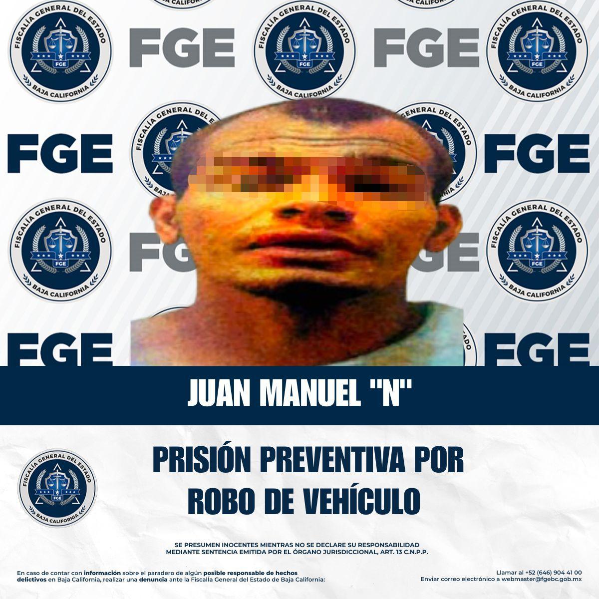 En prisión preventiva por robo equiparado de vehículo de motor