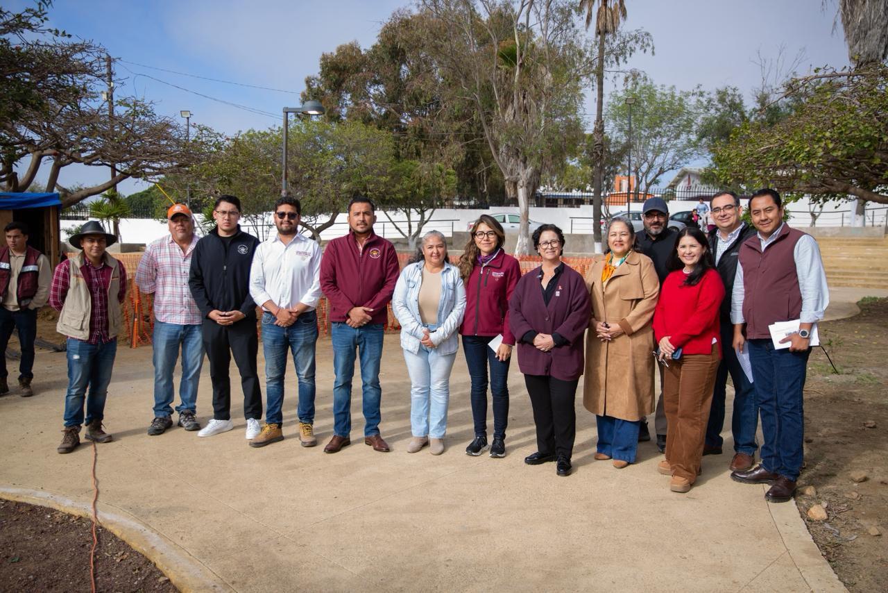 Inician trabajos de intervención integral del Parque José Cruz Navarro en Primo Tapia gracias a la gestión de la Presidenta Municipal Rocío Adame