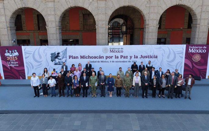 PRESIDENTA CLAUDIA SHEINBAUM PRESENTA LOS 12 EJES DEL PLAN MICHOACÁN POR LA PAZ Y LA JUSTICIA; CONTEMPLA 100 ACCIONES Y UNA INVERSIÓN DE MÁS DE 57 MIL MDP
