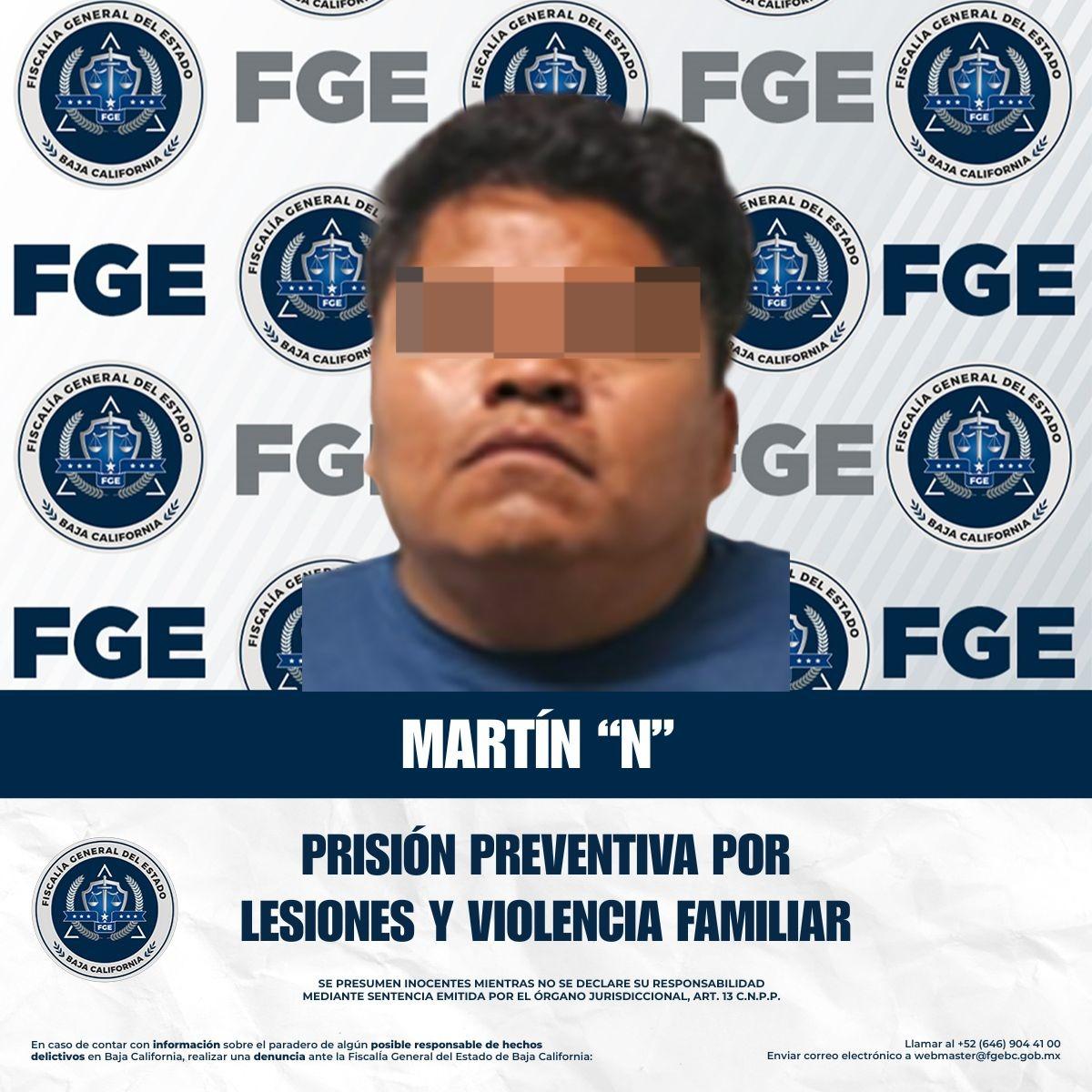 FGE obtiene prisión preventiva por caso de violencia familiar en Tijuana