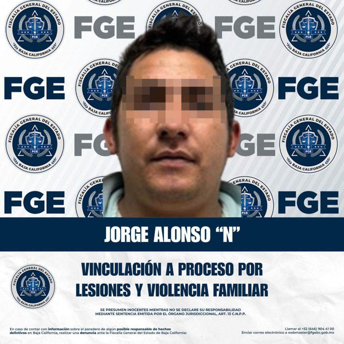 Obtiene FGE vinculación a proceso contra sujeto por los delitos de lesiones y violencia familiar