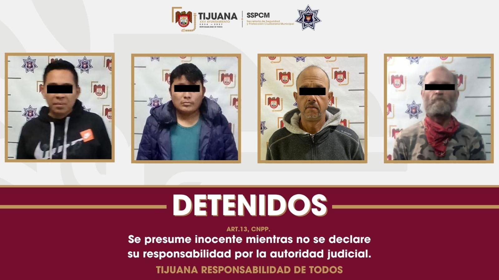 Arresta Policía Municipal a cuatro personas por el delito de cohecho