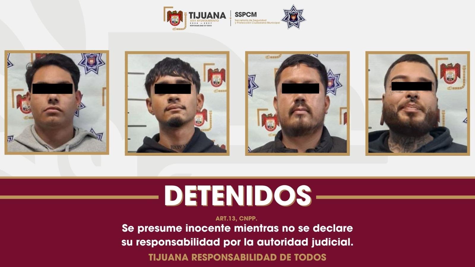 Asegura Policía Municipal a cuatro personas por graffiti en domicilio