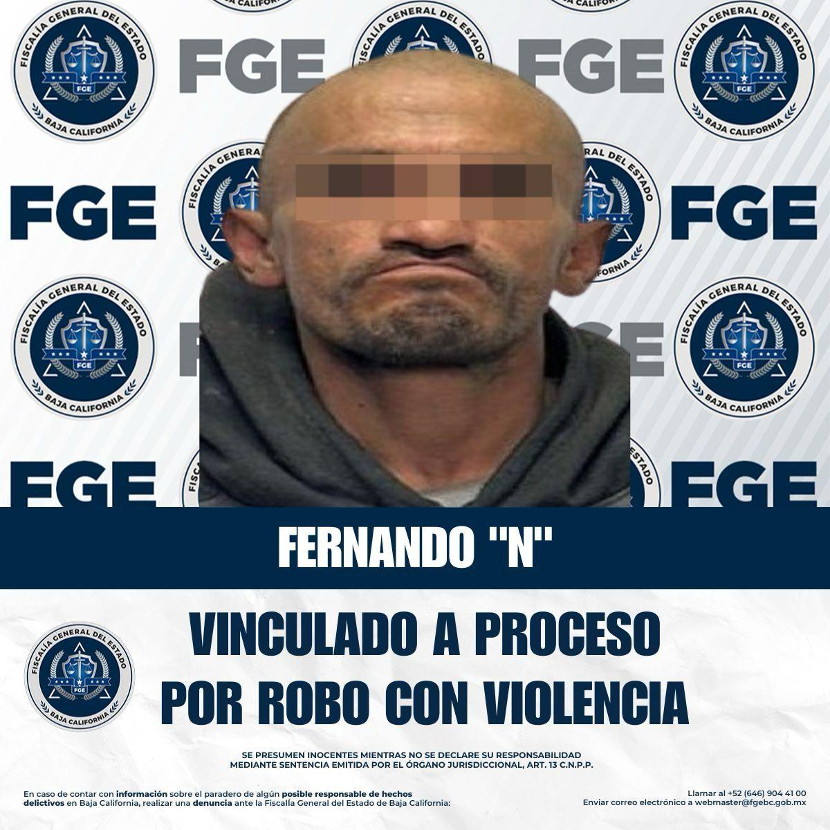 Vinculan a proceso a imputado por robo con violencia en Tijuana