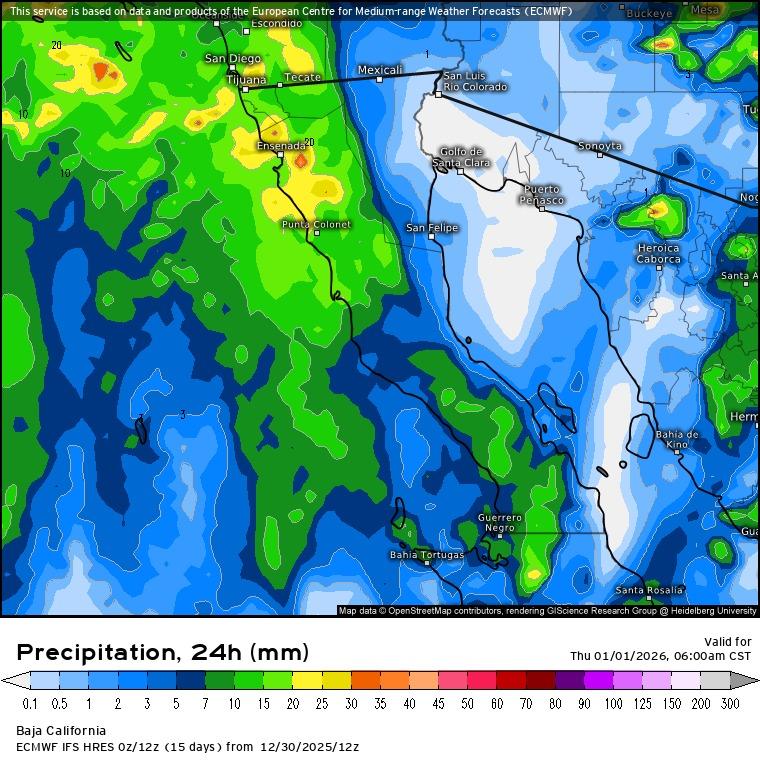 Exhorta Protección Civil BC a tomar precauciones ante pronóstico de lluvias