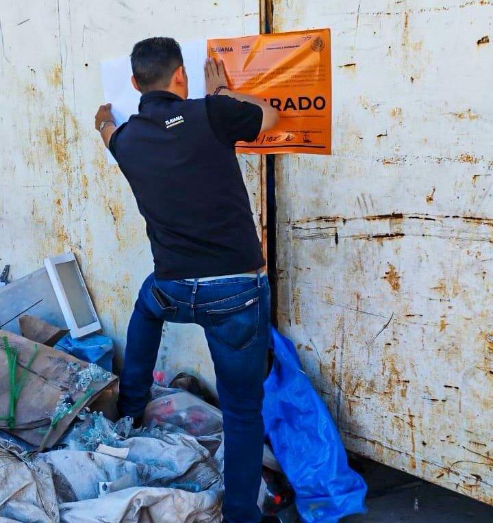 Clausura XXV Ayuntamiento de Tijuana recicladora por incumplir con los requerimientos necesarios para su operación