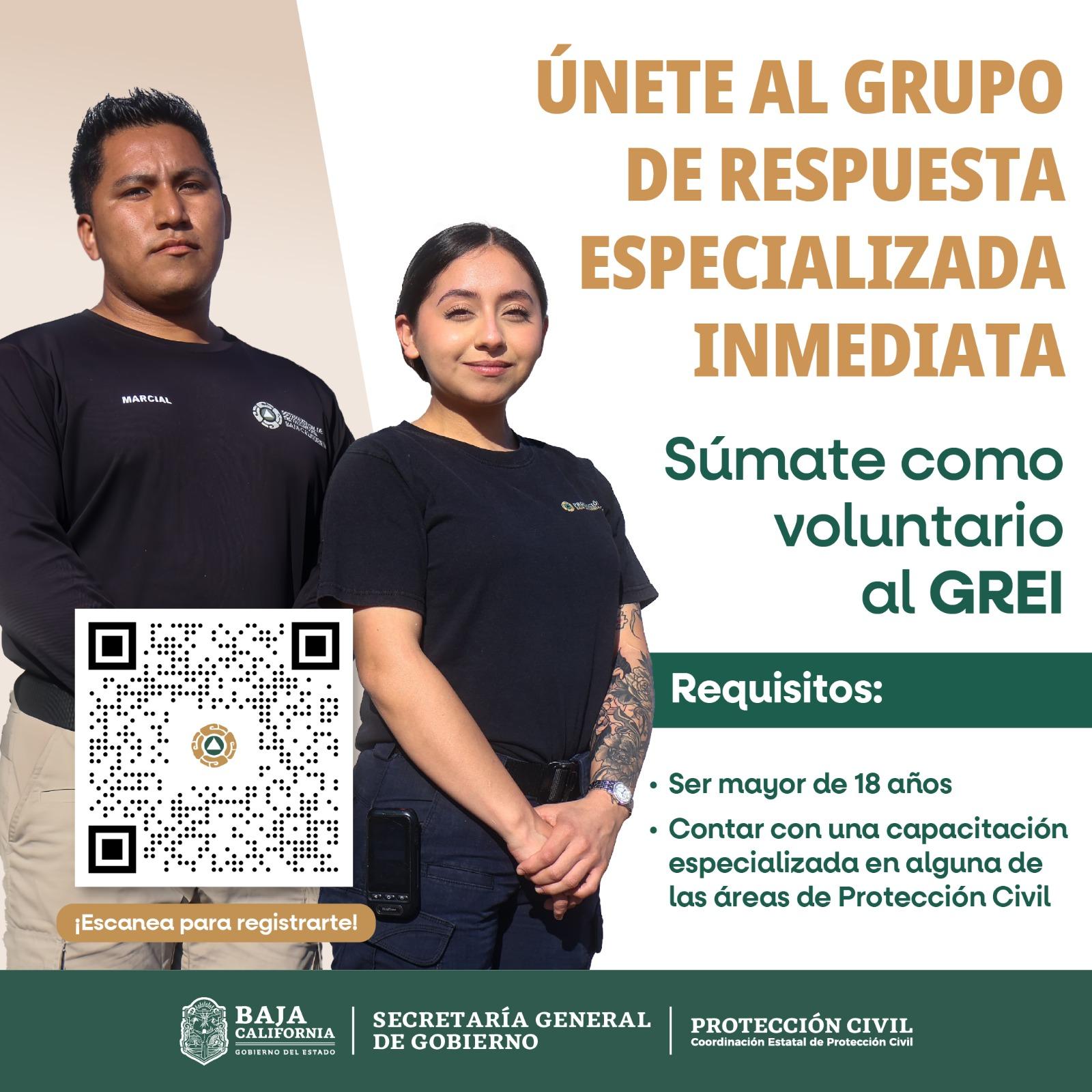 Súmate: Protección Civil BC convoca a voluntarios a formar parte del grupo de respuesta especializada inmediata