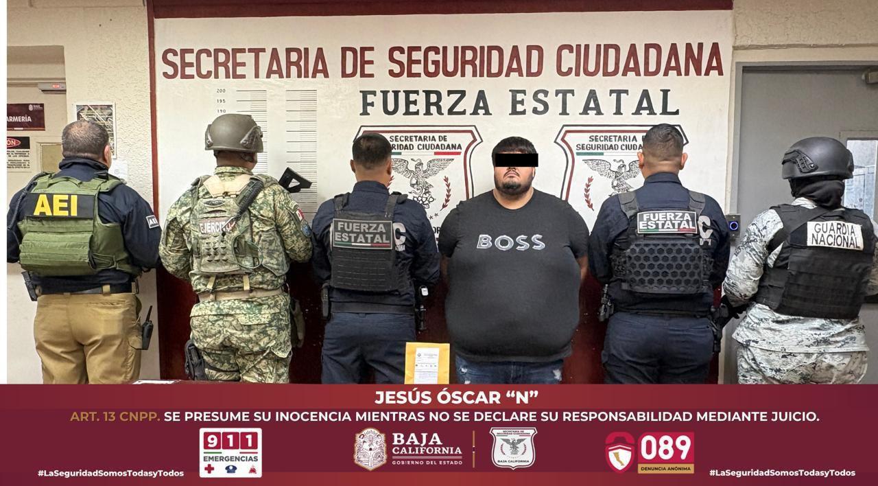 Fuerza estatal captura a objetivo prioritario en Mexicali