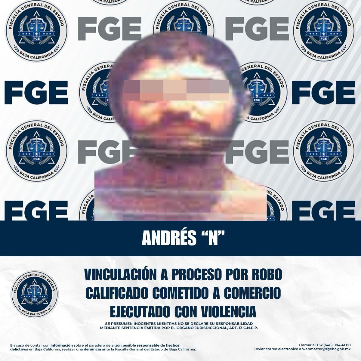 FGE obtiene vinculación a proceso por robo a comercio con violencia