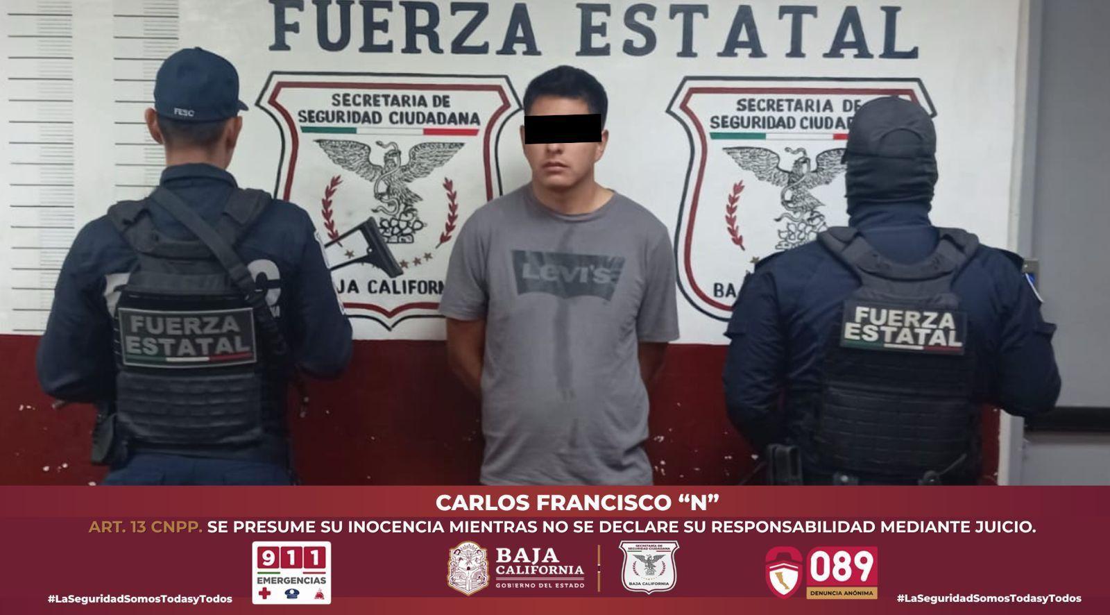Intercepta fuerza estatal vehículo con munición y detiene a individuo en El Hongo