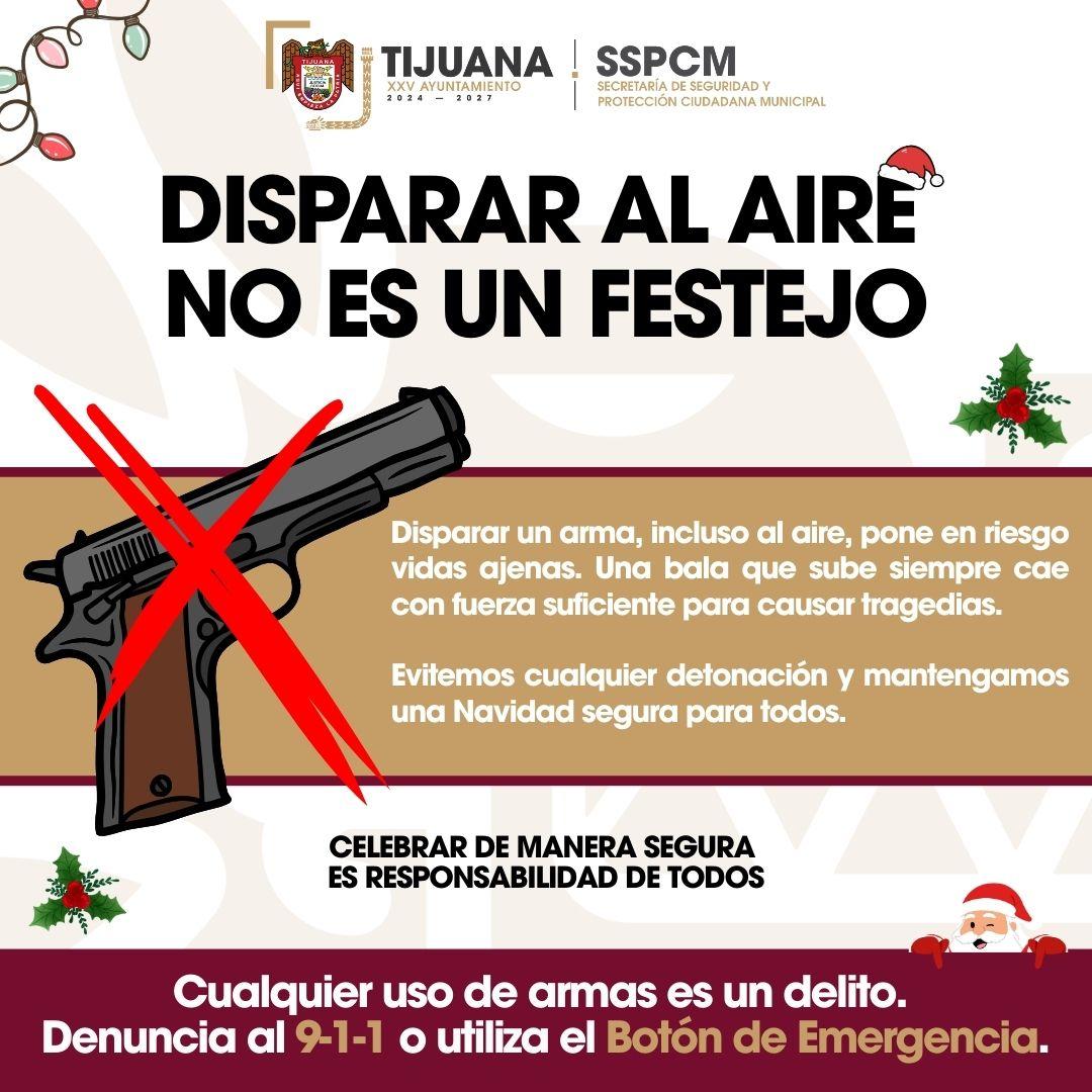 Exhorta SSPCM a celebrar con responsabilidad, sin pirotecnia o disparos al aire